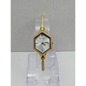 Diao Feudi Womens Hexagonal Bracelet Watch Gold Tone Crystals Dainty New Battery